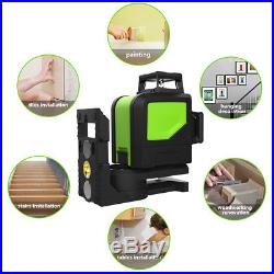 Green Laser Level 8 Line Self Leveling Outdoor 360° Rotary Cross Measure Tool xi