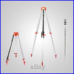Green Rotary Laser Level 1.65m Tripod 5m Staff Outdoor Green Beam Self-leveling
