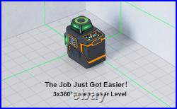 HITBOX 3D 3x360° Green Laser Level Cross Line Self Leveling for DIY Construction