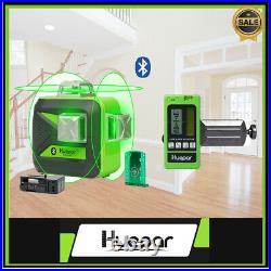 HUEPAR 3D Cross Laser Level self leveling with Bluetooth Connectivity+ Receiver
