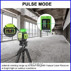 HUEPAR Green 12 line laser level with Type-C charging port+ laser receiver