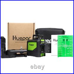 HUEPAR Laser level 360 Green Beam for house construction +Tripod +Receiver kit