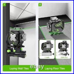 Huepar 16 Lines Self-Leveling Laser Level 4 x 360 Cross Line Laser with LCD Screen