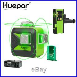 Huepar 360° 12 Lines Laser Level 603CG Cross Line Self Leveling with Receiver