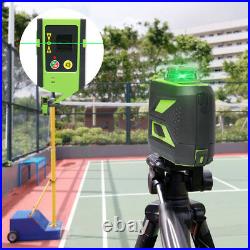 Huepar 360 3D Cross Line Laser Level Green Self Leveling 200FT+ Laser Receiver