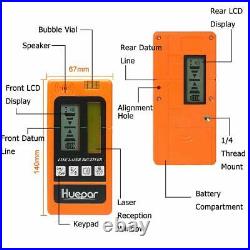 Huepar 360 3D Self-Leveling Laser Level kit measure Tool + Tripod + Receiver