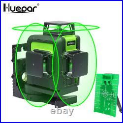 Huepar 3D 12 Lines Green Laser Level Self Leveling Cross Line Professional Laser