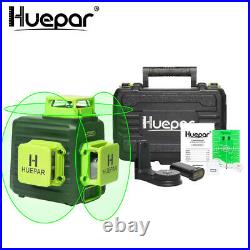 Huepar 3D 360 Cross Line Self leveling Laser Level Green Beam with Type-C port