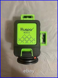 Huepar 3D Cross Line Self-Leveling Laser Level 3 x 360 Green Beam, 3 Plane Level
