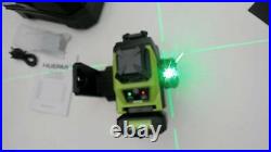 Huepar 3D Cross Line Self-leveling Laser Level, 3 x 360 Green Beam