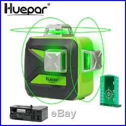 Huepar 3D Green Rotary Laser Level Cross Line Self Leveling Professional Tool