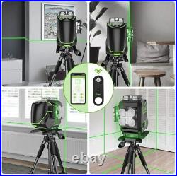 Huepar 3x360°Self-Leveling Laser Level with LCD Screen + 3D Bluetooth Connected