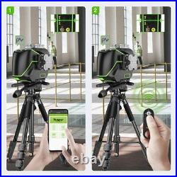 Huepar 3x360°Self-Leveling Laser Level with LCD Screen + 3D Bluetooth Connected