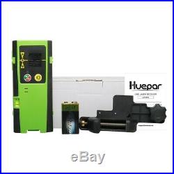 Huepar 603CG 3360 Cross Line Laser Level Green Self Leveling 130FT 40M+Receiver