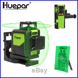 Huepar 8 Line Self Leveling Laser Level Horizontal Vertical with Laser Receiver