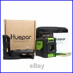 Huepar 901CG Professional Laser Level, Mute 150 Ft Green Beam Cross Laser
