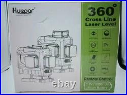 Huepar 904DG 4D 360° Cross Line Laser Level Green Beam With Remote Control New