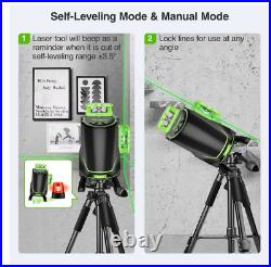 Huepar Green Beam Self-Leveling Laser Leveler Tools with Lifting Base S04CG-L