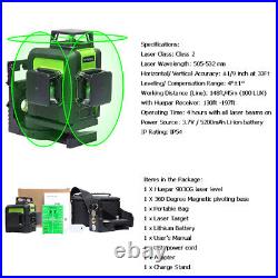 Huepar Green Laser Level DIY & Professional level 3D 360 Rotary all lines