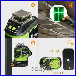 Huepar Laser Level with 2 Plumb Dots Cross Line Self Leveling Green Measure Tool