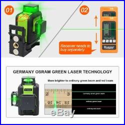 Huepar Rotary Laser Level Green 12 Cross Line Laser Self Leveling + Target Card