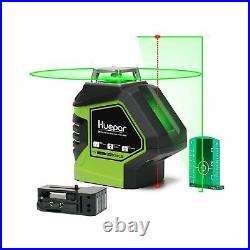 Huepar Self-Leveling Green Laser Level 360 Cross Line with 2 Plumb Dots Laser