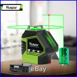 Huepar Self Leveling Green Laser Level 360 Degree Cross Line with 2 Plumb Dots
