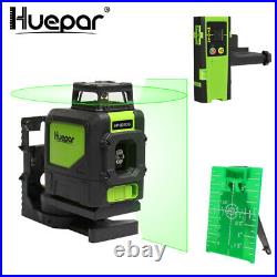 Huepar rotary laser level green Cross Line Laser Self Leveling Laser + Receiver