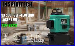 INSPIRITECH 3x360 Laser Level Self leveling laser for tile wall squaring