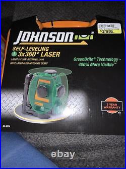 Johnson Level & Tool 40-6674 Self-Leveling 3 x 360° Laser with GreenBrite Techno