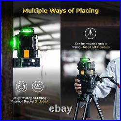 KAIWEETS 3D Cross Line Green Laser Level Self Leveling with magnetic holder ±4º