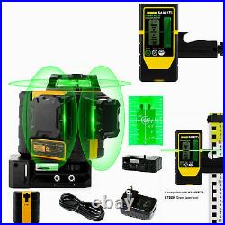 KAIWEETS Laser Level 3X 360Green Self-Leveling Detector With 3 x 360 Line Lasers