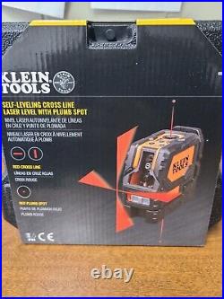 Klein 93LCLS Self Leveling Red Cross Line Laser Level with Red Plumb Spot