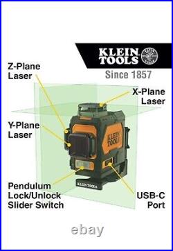Klein Tools 93CLPG RECHARGEABLE Planar GREEN LASER LEVEL? SAME DAY SHIP