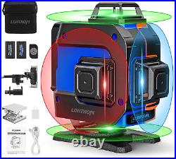 LDHTHOPI 4D Laser Level 360 Self Leveling, 16 Lines Red/Green/Blue Cross Laser