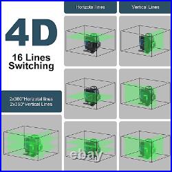 Laser Level, 16 Line Green Laser Level Self Leveling, 4 X 360° Cross Line Lazer