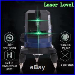 Laser Level 5 Line Blue Self Leveling Outdoor 360° Rotary Cross Measure Tool