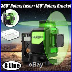 Laser Level 8 Lines Green Self Leveling 3D 360° Horizontal Vertical With Tripod