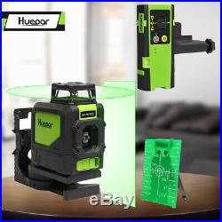 Laser Level Green Beam 360 Horizontal and one Vertical Line + laser receiver