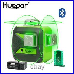 Laser Level Green Beam Bluetooth control 3D 360 Cross Line self leveling Huepar