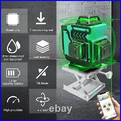 Laser Level Self Leveling 4X360° 4D Green Cross Line for Construction, 8 Brigh