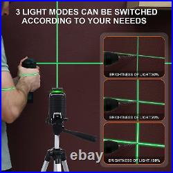 Laser Level with Tripod, 82Ft Green Self Leveling 360°Cross Line Laser Level for