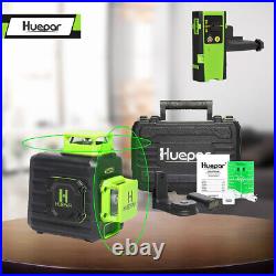 Laser level 360 Cross Line Green Beam Self leveling Li-ion Battery +Receiver Kit