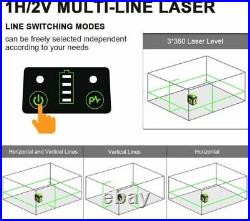 Laser level green beam Cross Line 360° Line Laser Self Leveling Measure Tool