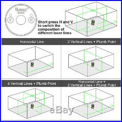 Line Laser Level Four Vertical and One Horizontal Line with Plumb Dot points