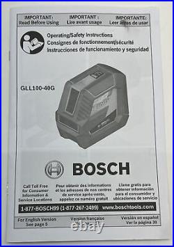 MINT Bosch GLL100-40G Cross Line Self Leveling Green Laser Level GLL100-40G