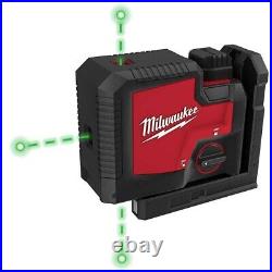 Milwaukee 3510-21 3 Point Green Dot Laser w Rechargeable Battery USB NEW
