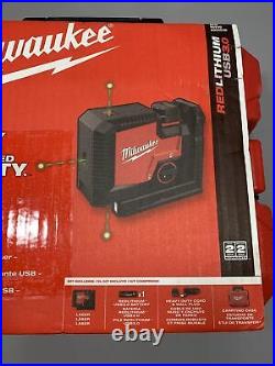 Milwaukee 3510-21 RED LITHIUM USB Rechargeable Green 3-Point Laser New