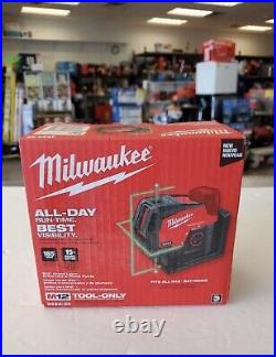 Milwaukee 3622-20 M12 12V Cordless Green Cross Line with Plumb Points Laser Level