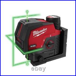 Milwaukee 3622-21 M12 12V Li-Ion Green Cross Line Laser Level Kit withPlumb Points